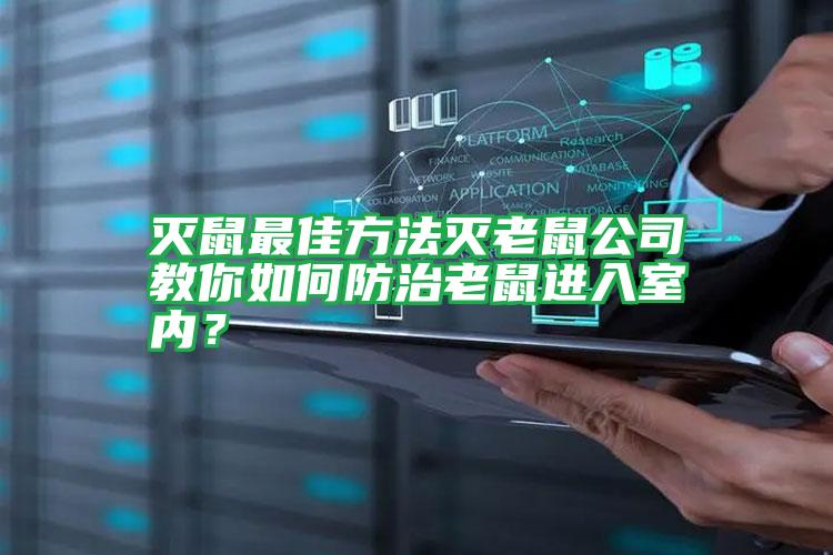 滅鼠最佳方法滅老鼠公司教你如何防治老鼠進入室內(nèi)？