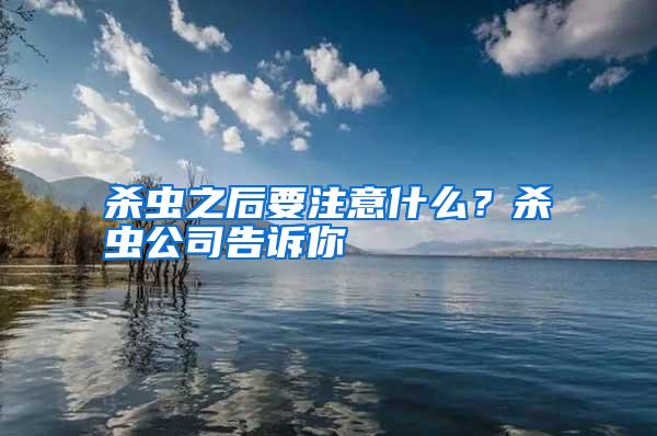 殺蟲(chóng)之后要注意什么?殺蟲(chóng)公司告訴你