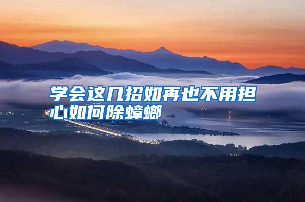 學(xué)會(huì)這幾招如再也不用擔(dān)心如何除蟑螂