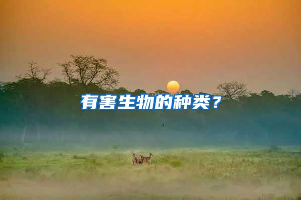 有害生物的種類？