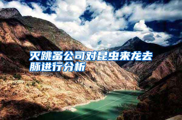 滅跳蚤公司對(duì)昆蟲來龍去脈進(jìn)行分析