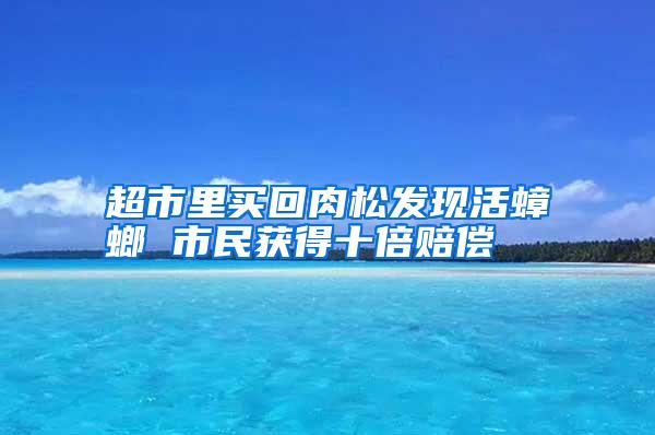 超市里買(mǎi)回肉松發(fā)現(xiàn)活蟑螂 市民獲得十倍賠償
